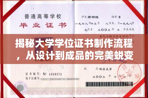 怀化揭秘大学学位证书制作流程，从设计到成品的完美蜕变